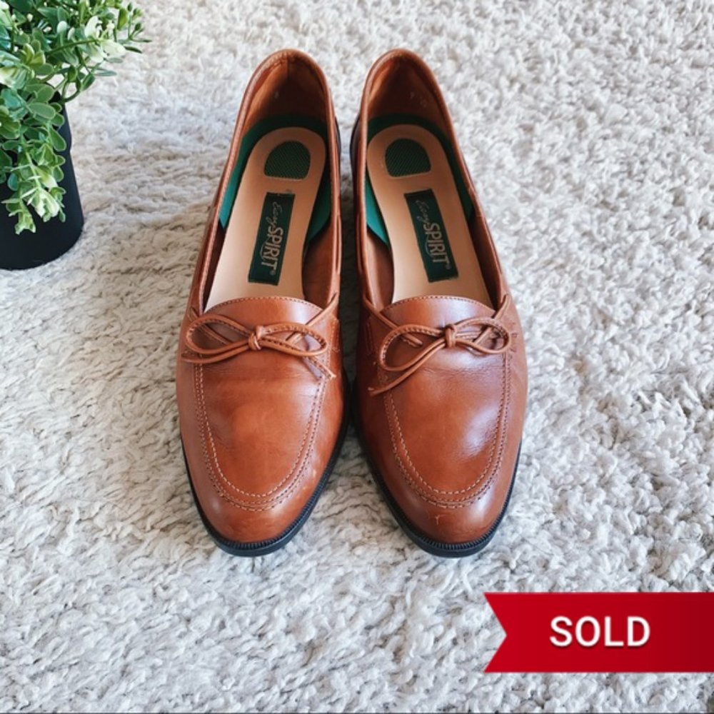 SOLD - Vintage Slip-on Leather Loafers